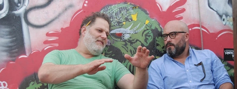 Eric Fransen and Beau Adams, just day drinking