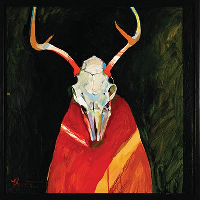 Deer Spirit for Frank LaPena, 1999, Acrylic on panel, 24 x 24 inches