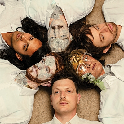 From top left, Anand Wilder, Ira Wolf Tuton, and Chris Keating of Yeasayer