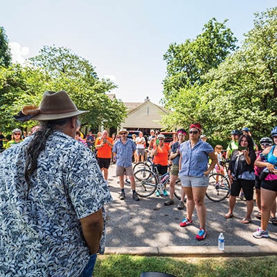 Cyclists ride “From Creek Town to Tulsa Town” in 2016