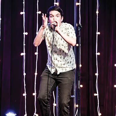 Steven Castillo performing at Blue Whale Comedy Festival 2016