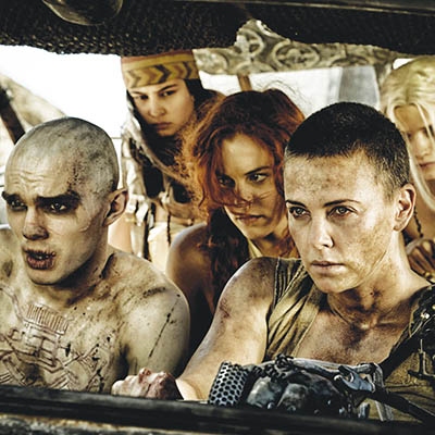 Nicholas Hoult, Riley Keough and Charlize Theron in ‘Mad Max: Fury Road’