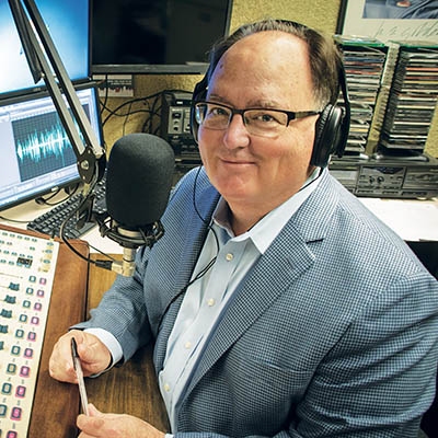 Rich Fisher in his Public Radio Tulsa studio
