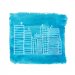 Blue buildings