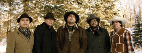 From left, Bobby Wilson, Migizi Pensoneau, Dallas Goldtooth, Sterlin Harjo, Ryan RedCorn