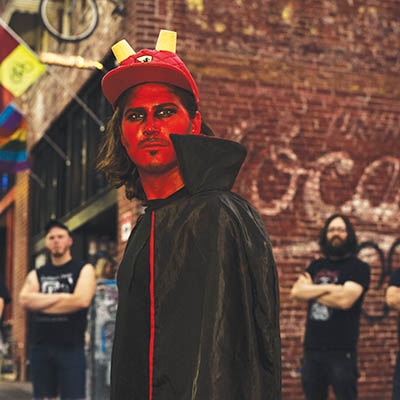 Satanico and the Demon Seeds: Russell Moore, Mitch Gilliam, Jacob Fuller (aka Satanico, in foreground), Charles Hesting, and Robert Gutierrez