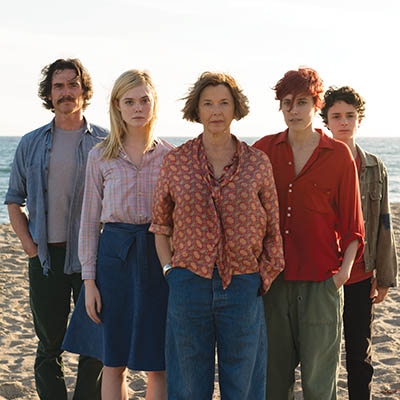 Billy Crudup, Elle Fanning, Annette Bening, Greta Gerwig, and Lucas Jade Zumann in “20th Century Women”