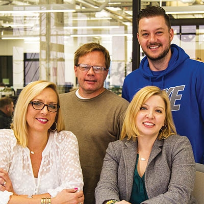 The Frontier staff from left: Ziva Branstetter, Kevin Canfield, Cary Aspinwall, Dylan Goforth