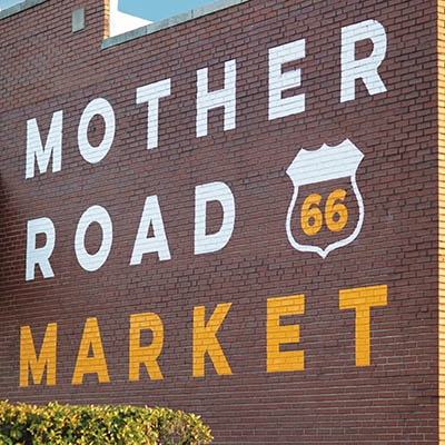 Exterior of Mother Road Market on Lewis Avenue and 11th Street