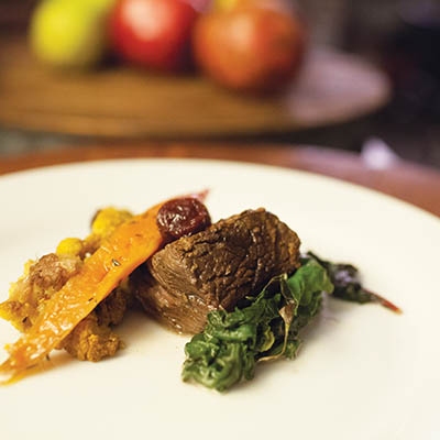 Short rib with seasonal vegetables