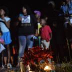 Candlelight vigil for Terence Crutcher at the site of his death, 9/20/16