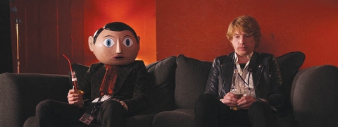 Michael Fassbender and Domhnall Gleeson in “Frank” 