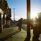 On Cherry Street just before sunset, June 20