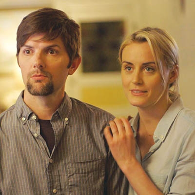 Adam Scott and Taylor Schilling in “The Overnight”