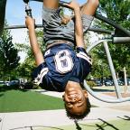 Timothy plays at the 41st Street River Parks plaza