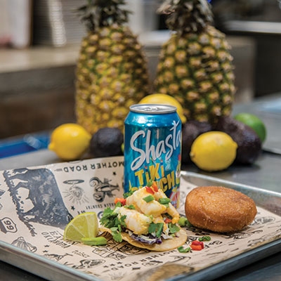 Past $3 Food Flight Night offerings have included popcorn shrimp tostadas, featuring loads of fried shrimp, cilantro, black beans, red onion and signature salsa on a perfectly puffy tortilla. 