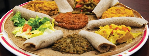 Eritrean & Ethiopian Cafe's Veggie Combo