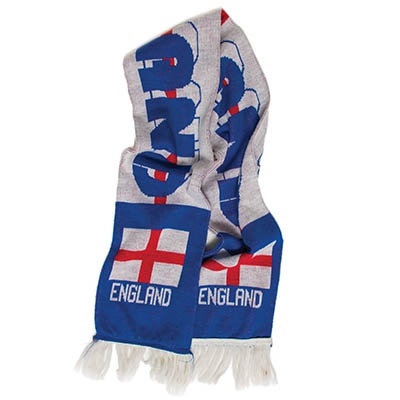 The author’s England scarf, which he says is “not likely to get a lot of action this month.”