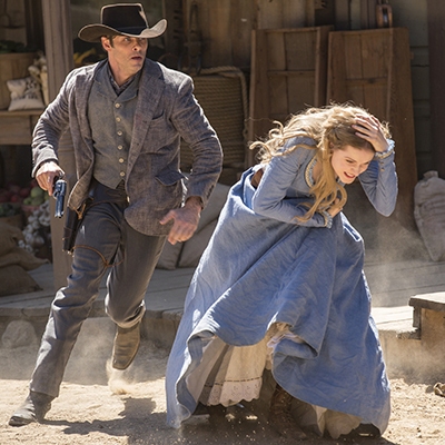 James Marsden and Evan Rachel Wood in “Westworld” 