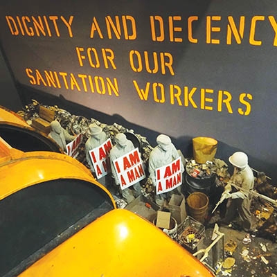 Diorama of Memphis Sanitation Workers’ Strike at National Civil Rights Museum