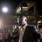 Protesters gather outside the Tulsa County Courthouse immediately following the verdict announcement.