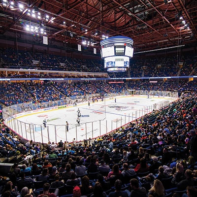 The Oilers’ sell-out crowd on March 31, 2017—the second largest single-game crowd in the league’s 30-year history. Attendance was 16,759.