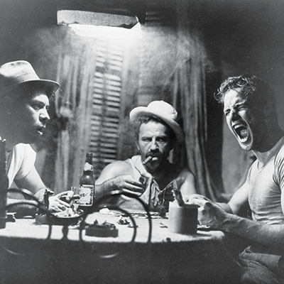 Rudy Bond, Nick Dennis, and Marlon Brando in “A Streetcar Named Desire,” (1951)