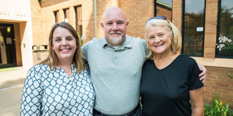 Jennifer Payton, Rev. Chris Moore, and Rev. Leslie Penrose