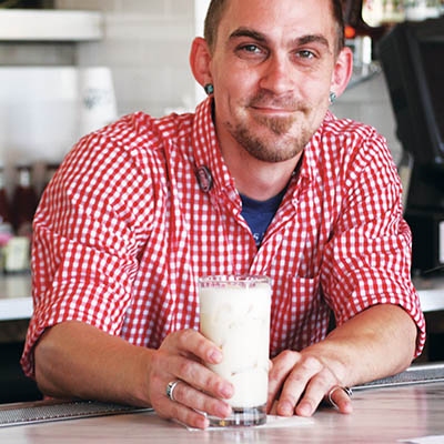 Dixon with the Cereal Milk cocktail