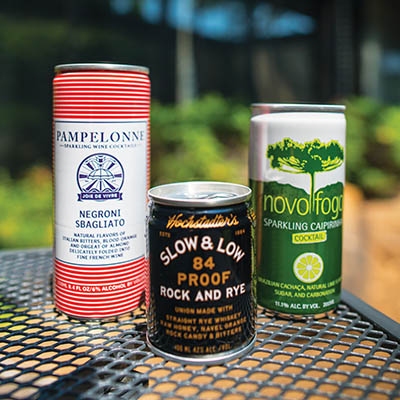 A selection of canned cocktails available in Tulsa