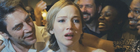 Javier Bardem and Jennifer Lawrence in “mother!”