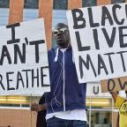 Protesting the officer-involved shooting of Terence Crutcher in downtown Tulsa, 9/19/16