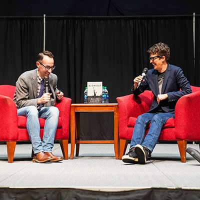 Jeff Martin and Rachel Maddow 