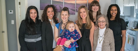 Celebrating the Feminine in Leadership organizers: Jamie Whartenby, Jillian Marie, 
Celeste McNeal Wood and Jade, Ivy Norris, Sharla Ember, Rev. Anne Clement, Yadenee Hailu 
(not pictured: Jennifer Thompson and Judy Keefe)